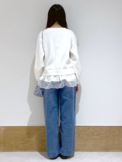 Hatsuneさんの「OPAQUE.CLIP｜裾レースドッキングニット」を使ったコーディネート
