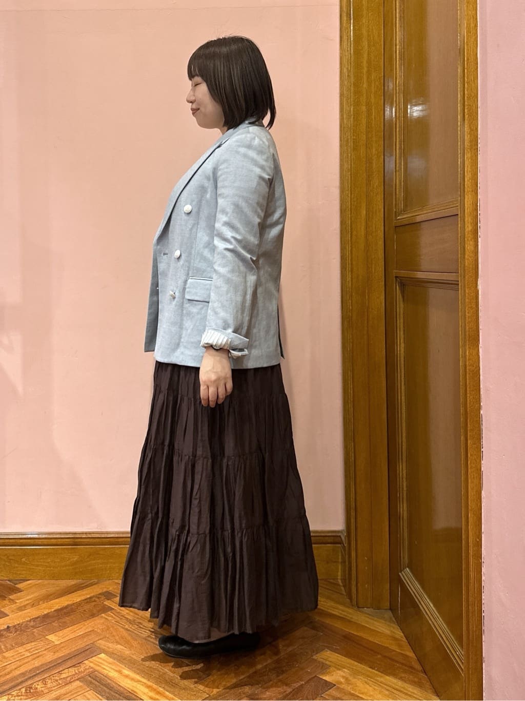 komatsuさんの「DRESSTERIOR｜【セットアップ可】リネンブレンドダブルブレストジャケット」を使ったコーディネート