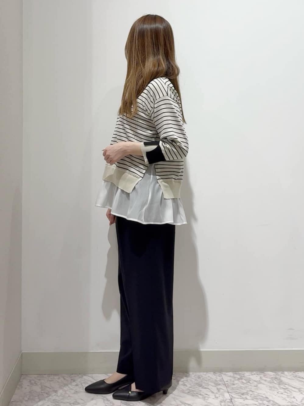 しかっちさんの「grove｜【ひんやり/洗濯機OK】きれい見えと快適さを両立する　春夏対応ワイドパンツ」を使ったコーディネート