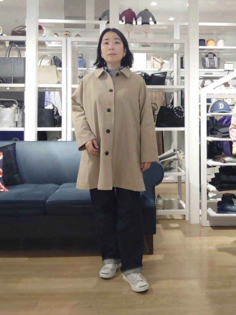 kaiさんの「Dessin｜【花粉ガード/撥水加工/洗える】ステンカラースプリングコート」を使ったコーディネート