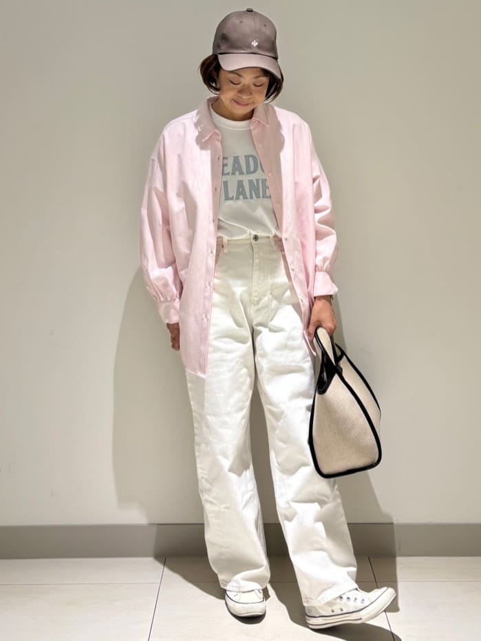Haruさんの「Dessin｜【洗える】ベーシックカラーシャツ」を使ったコーディネート