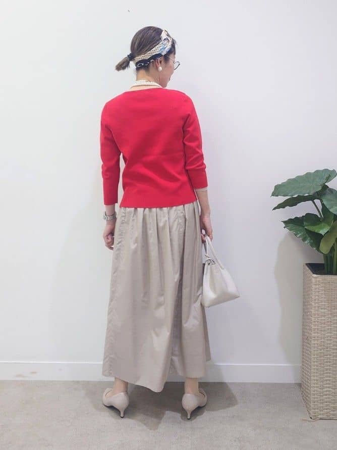 MUTSUKOさんの「UNTITLED｜【洗える/七分袖】ボートネックコットンプルオーバー」を使ったコーディネート