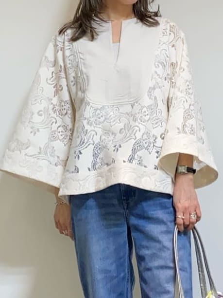 tomoさんの「UNTITLED｜【Healthy DENIM】別注Quiche（キッシュ）セミフレアデニム」を使ったコーディネート