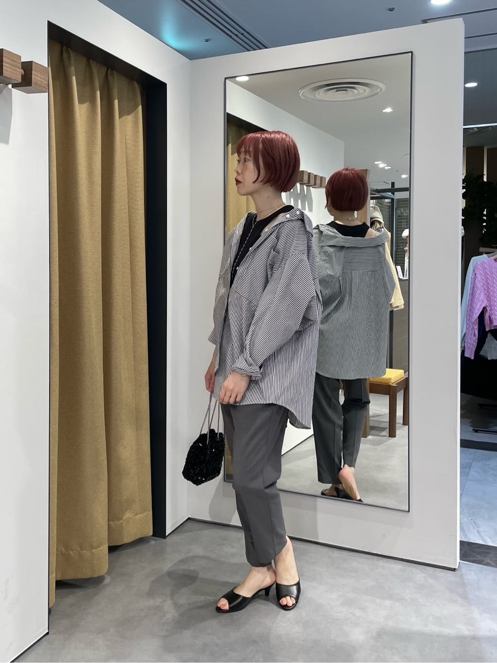 mikuさんの「INDIVI｜Timeless｜ビッグポケットフォルムシャツ【接触冷感】」を使ったコーディネート