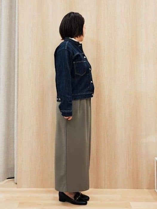 ふるさんの「grove｜着心地軽やか、動きやすいストレッチデニムジャケット」を使ったコーディネート