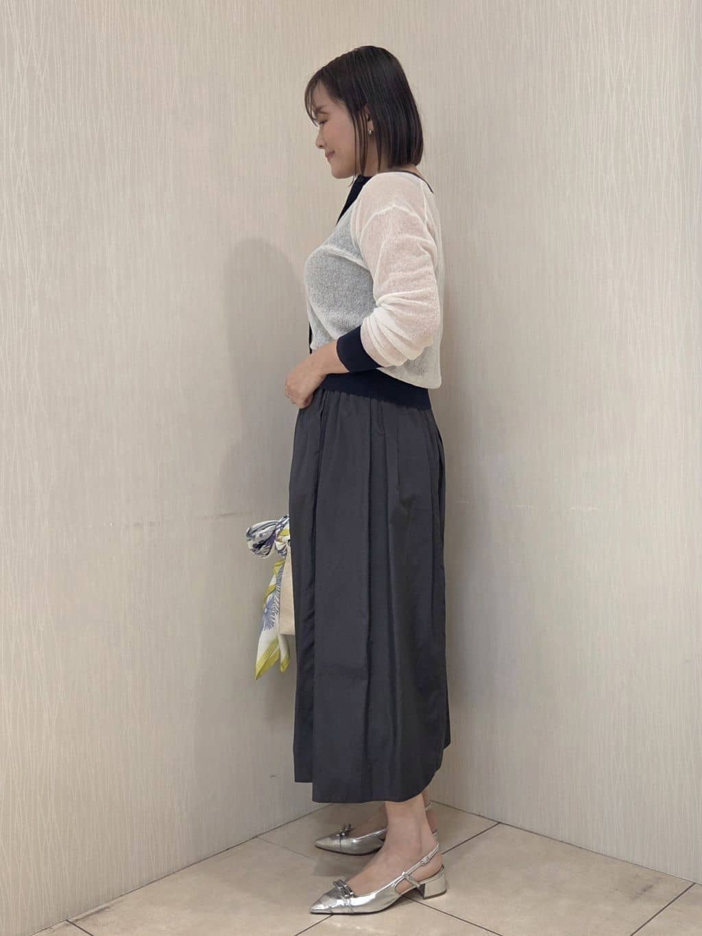 naokoさんの「UNTITLED｜◆【セットアップ可/はっ水】シャイニータイプライターブルゾン」を使ったコーディネート