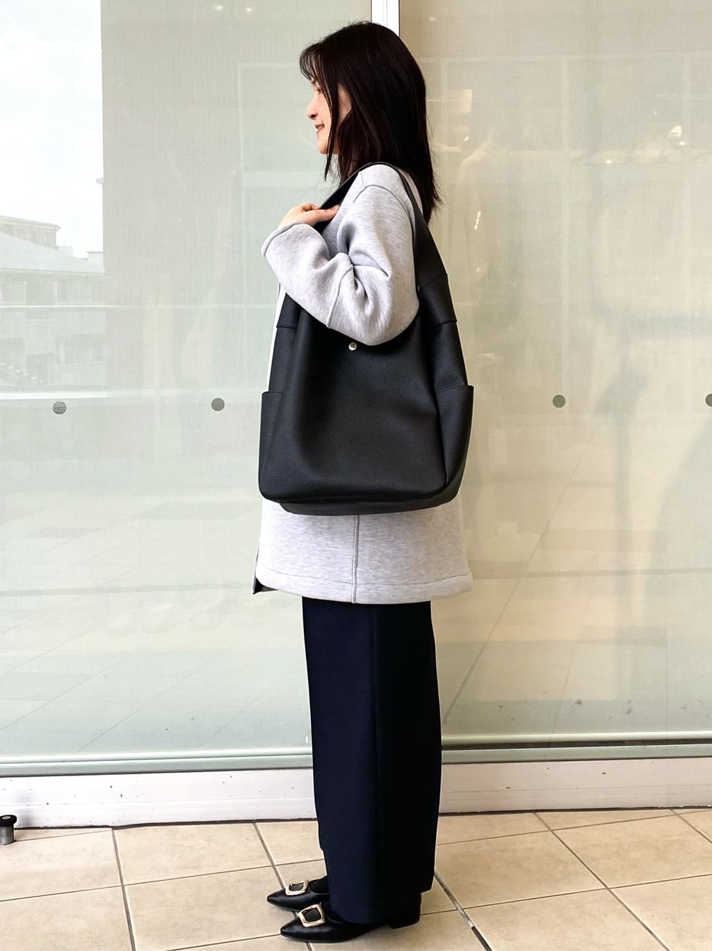 Jeanさんの「OPAQUE.CLIP｜リバーシブル配色ノーカラーコート【洗濯機OK】」を使ったコーディネート