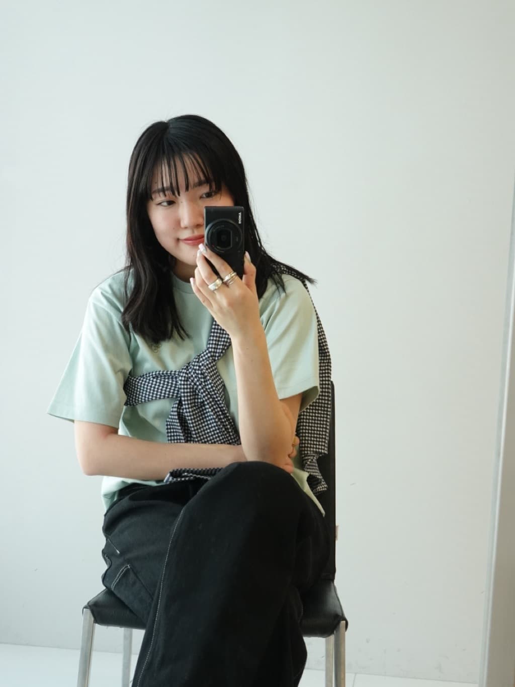 Akutagawaさんの「TAKEO KIKUCHI｜ワンストローク刺繍 半袖 Tシャツ」を使ったコーディネート