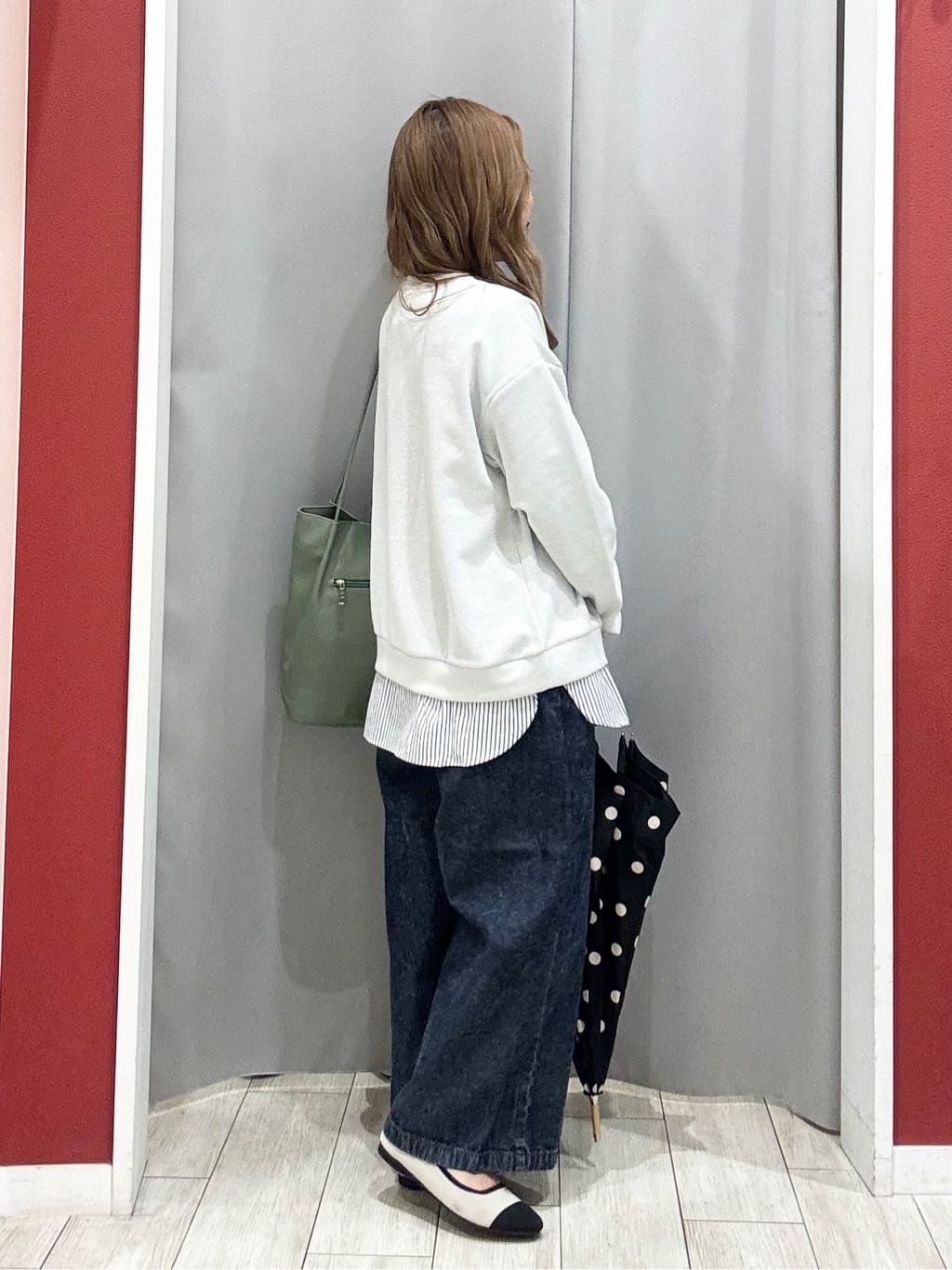 shioさんの「SHOO･LA･RUE｜【NEW/22.5㎝-24.5㎝】洗えてサラサラ ニットパンプス」を使ったコーディネート
