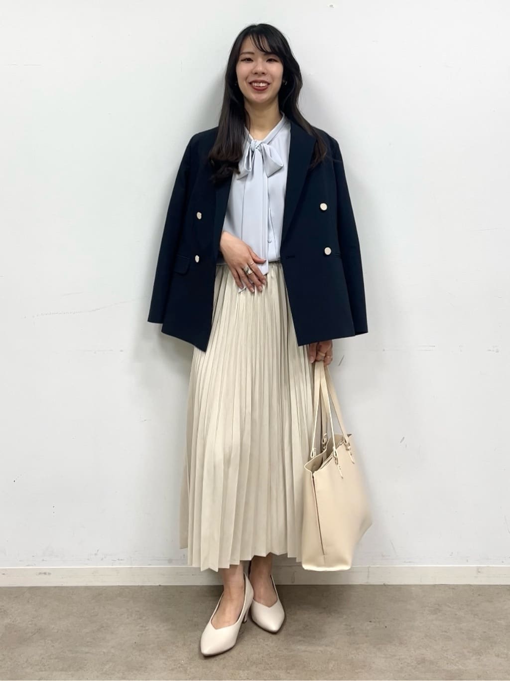 cotaniさんの「SHOO･LA･RUE｜【セットアップ可/S-LL/洗濯機可】サッと羽織ってこなれ見え ダブルブレストジレ」を使ったコーディネート
