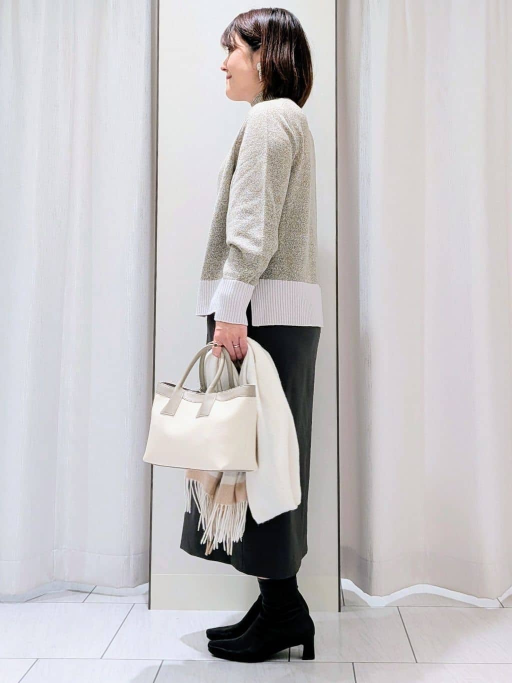 Onumaさんの「UNTITLED｜【8色展開/洗える】ウールカシミヤ ハイネックニット」を使ったコーディネート