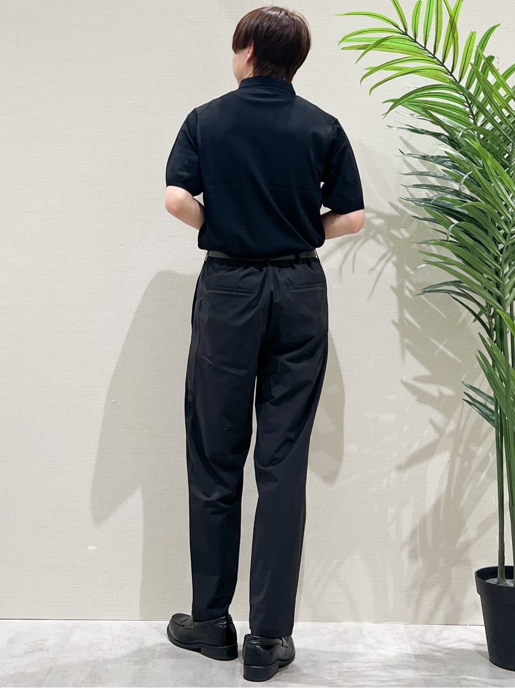 SHI-MAさんの「THE SHOP TK｜《KURO》半袖ニットポロシャツ 接触冷感」を使ったコーディネート