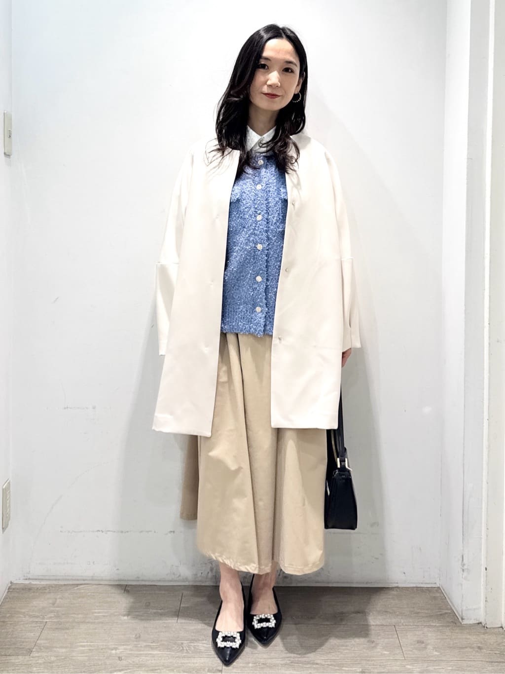 yuicciさんの「OPAQUE.CLIP｜襟チュールシャツ【洗濯機OK】」を使ったコーディネート