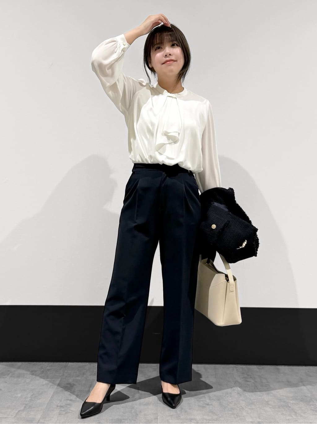 macchaさんの「THE SHOP TK｜【通勤・セレモニー】ツイードノーカラージャケット」を使ったコーディネート