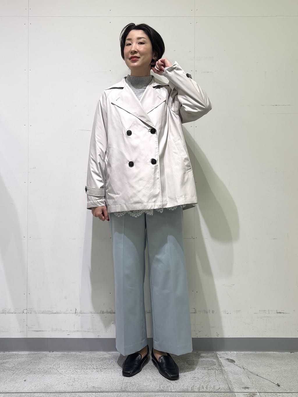yuriさんの「INDIVI｜【新作褒められパンツ】快温ワイドパンツ」を使ったコーディネート
