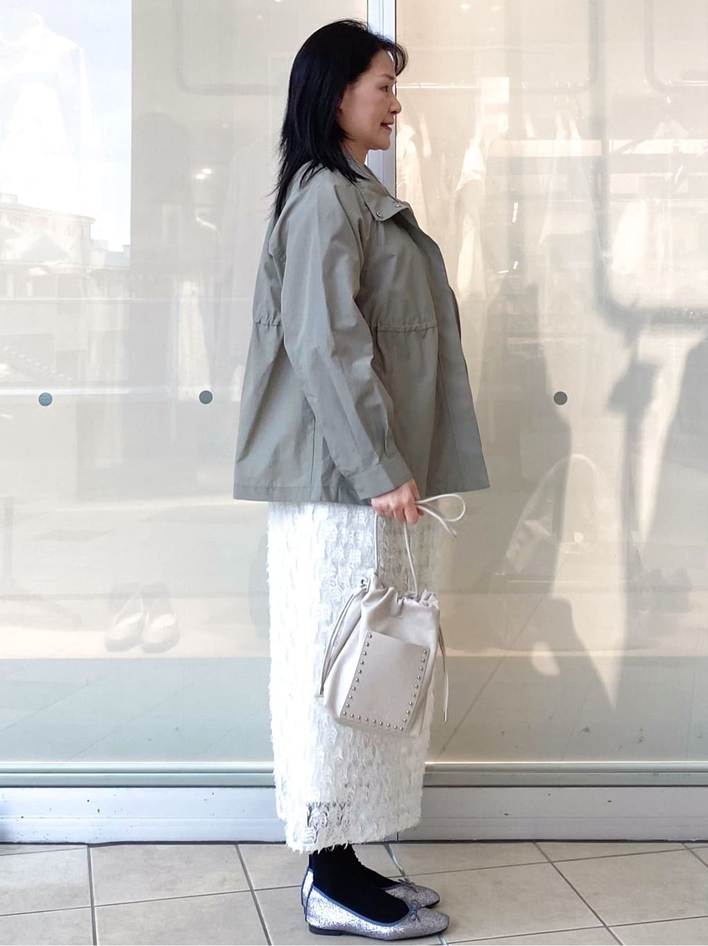 Jeanさんの「OPAQUE.CLIP｜撥水スタンドZIPブルゾン【洗濯機OK／UVケア／花粉対応】」を使ったコーディネート