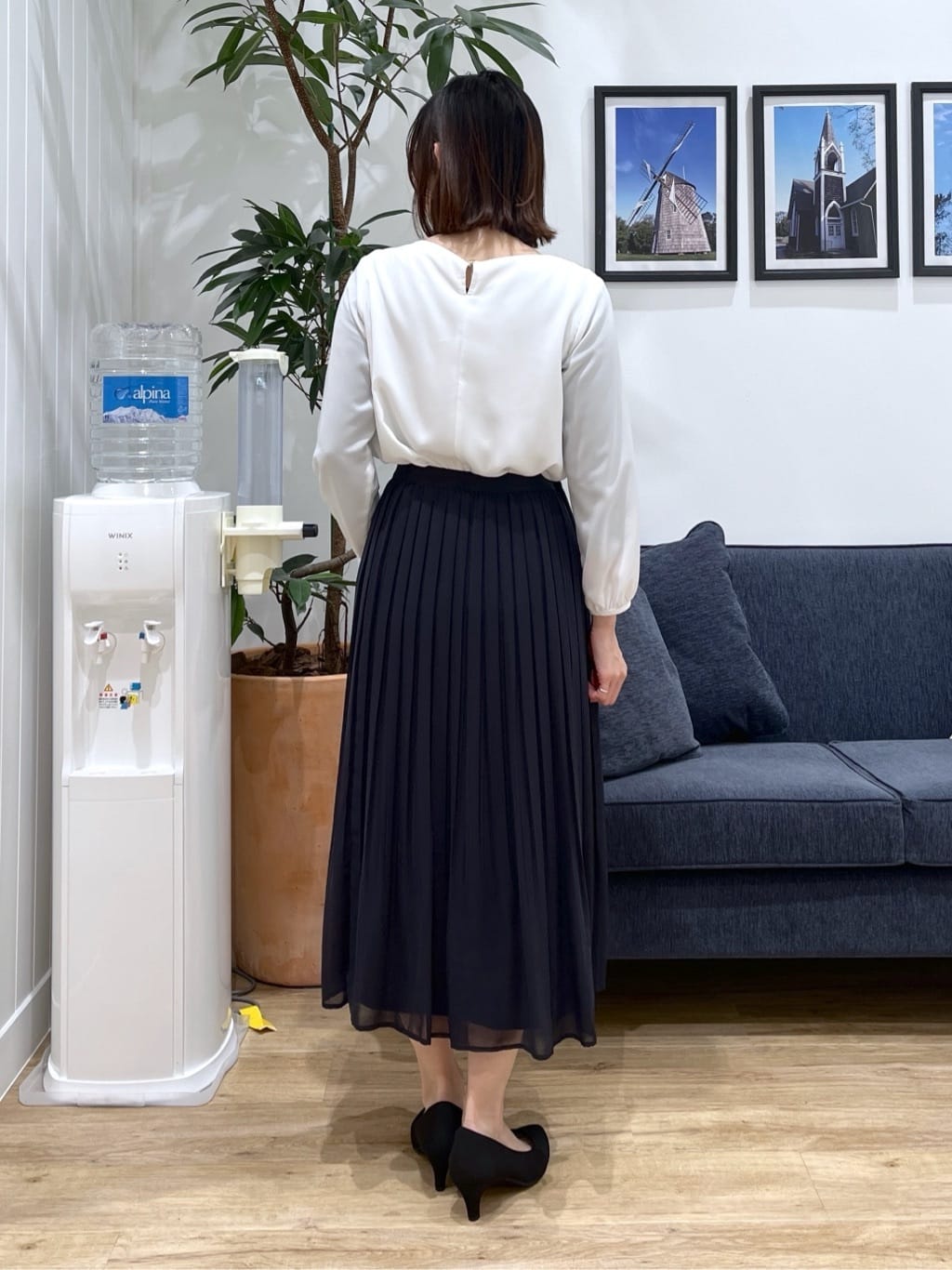 canaさんの「Dessin｜【洗える】ジョーゼットブラウス」を使ったコーディネート