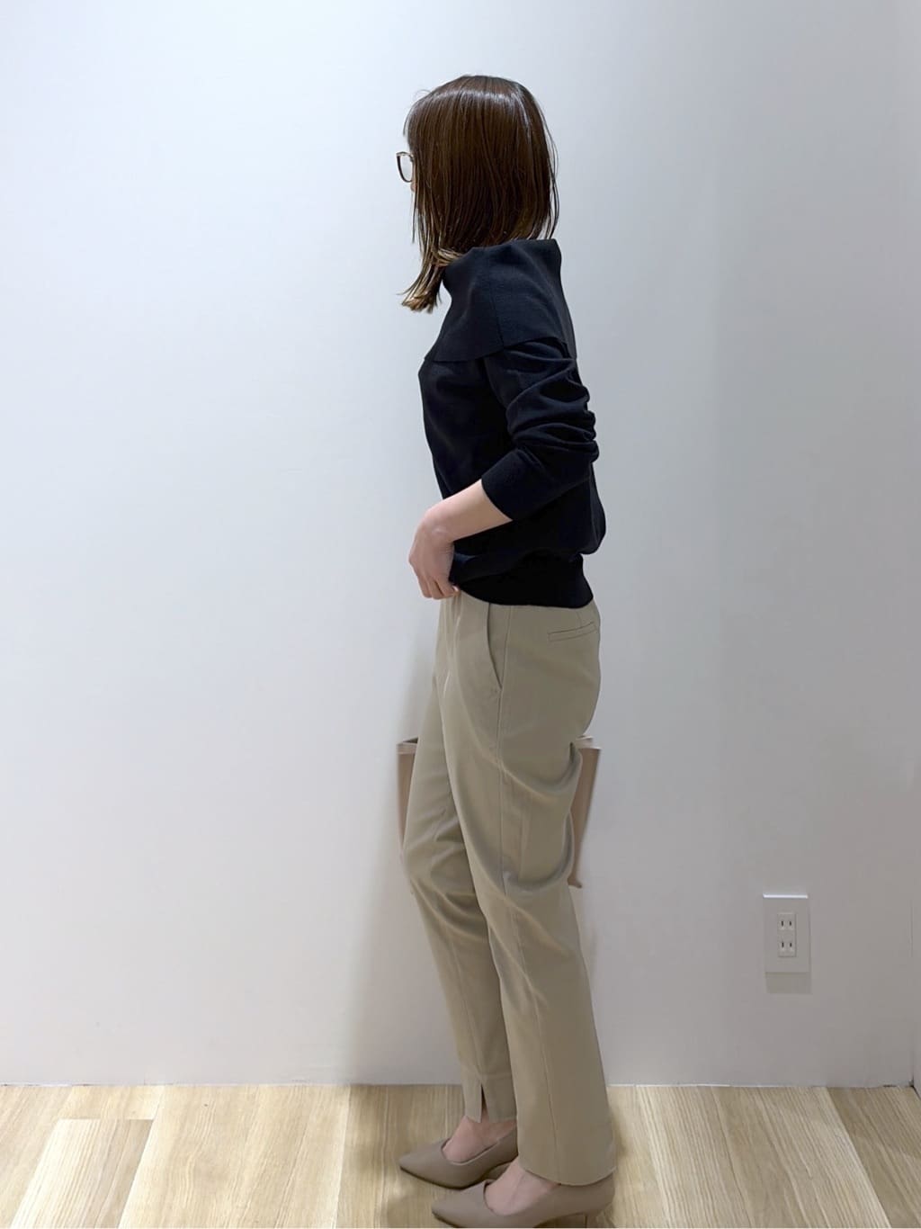 えりさんの「OPAQUE.CLIP｜オフショルダーデザインニット【洗濯機OK】」を使ったコーディネート