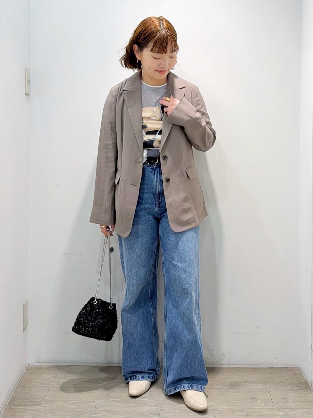 sumicaさんの「OPAQUE.CLIP｜配色レイヤードロングスリーブTシャツ【洗える】」を使ったコーディネート