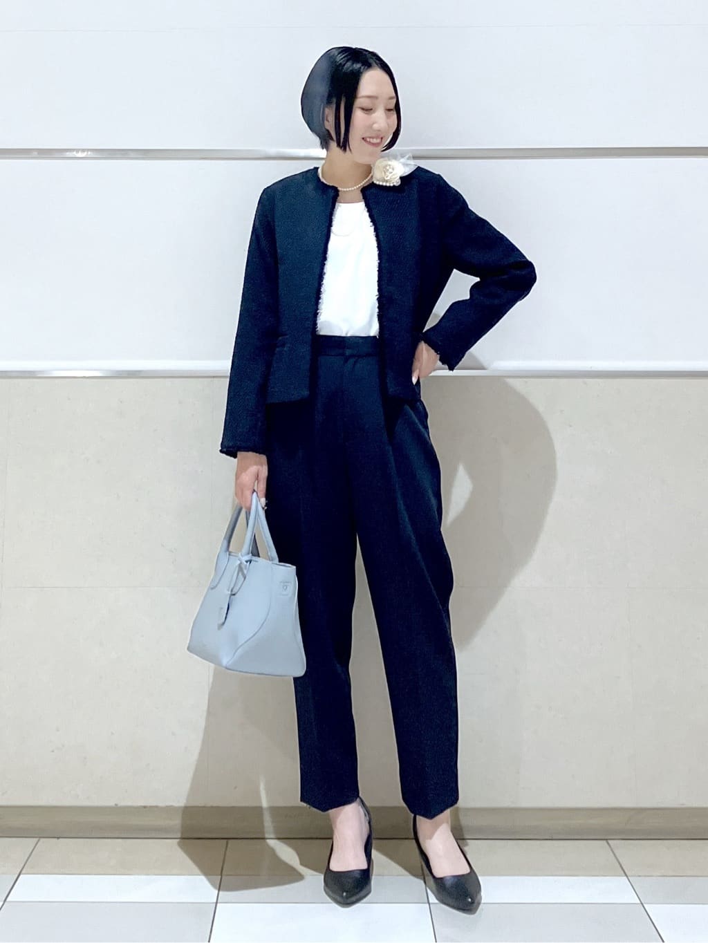 eriko さんの「Dessin｜【洗える】ジョーゼットブラウス」を使ったコーディネート