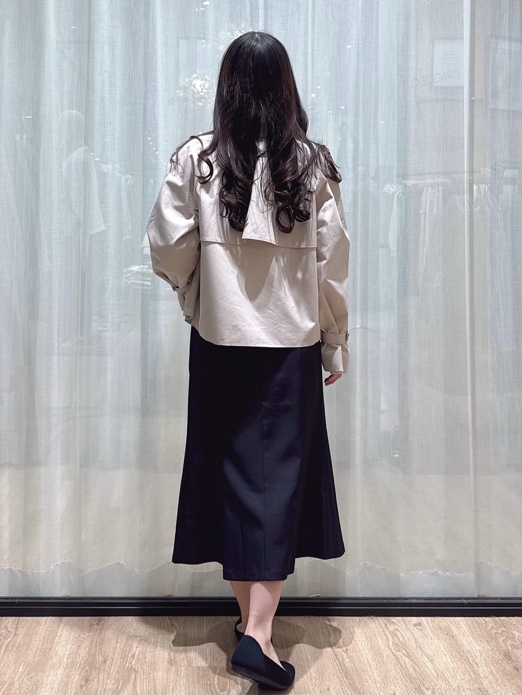 ぞうげさんの「OPAQUE.CLIP｜フェイクパールピンボウタイブラウス【洗濯機OK／イージーアイロン／ストレッチ】《XS-LL》」を使ったコーディネート