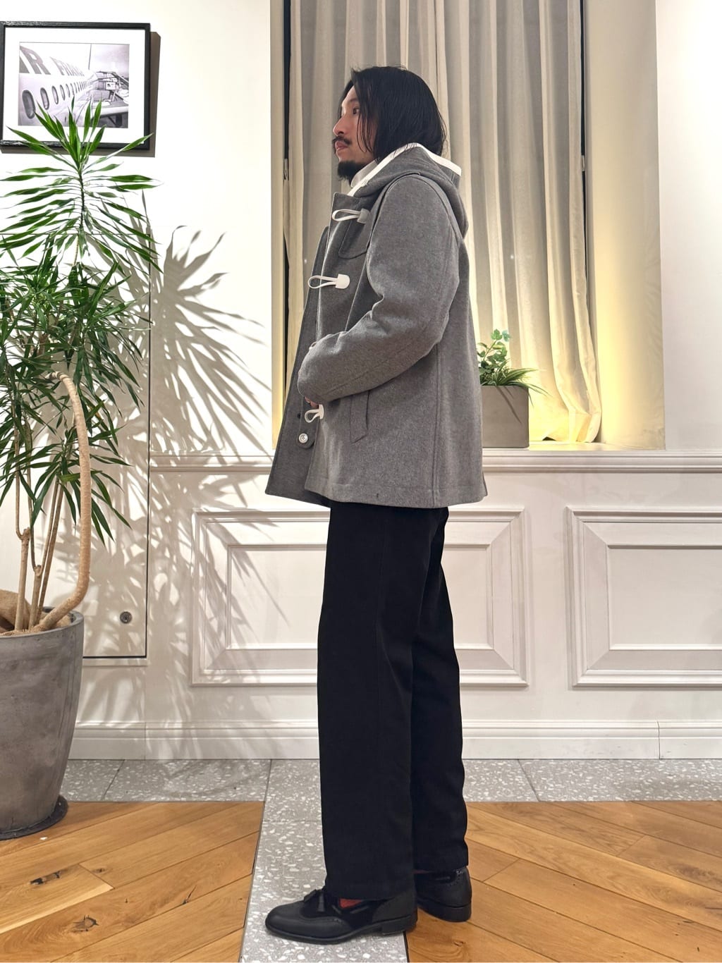 kawarataniさんの「DRESSTERIOR｜◆グレー メルトンダッフルジャケット」を使ったコーディネート