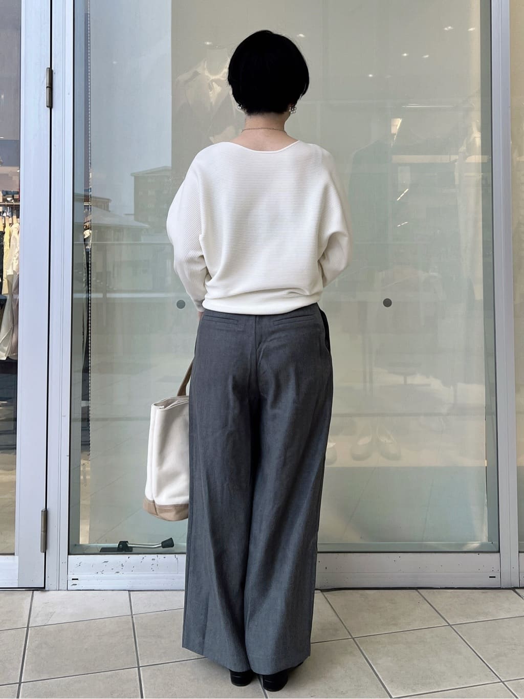 yo-koさんの「OPAQUE.CLIP｜ドルマンリブニット【洗濯機OK／抗ピル】《5col》」を使ったコーディネート