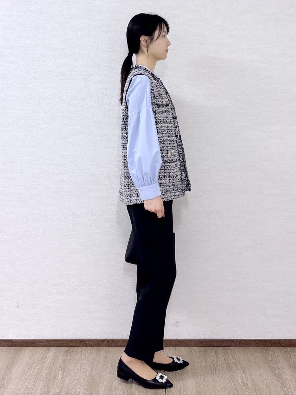 sachikoさんの「OPAQUE.CLIP｜《通勤対応》ツイードジレ【洗える】」を使ったコーディネート