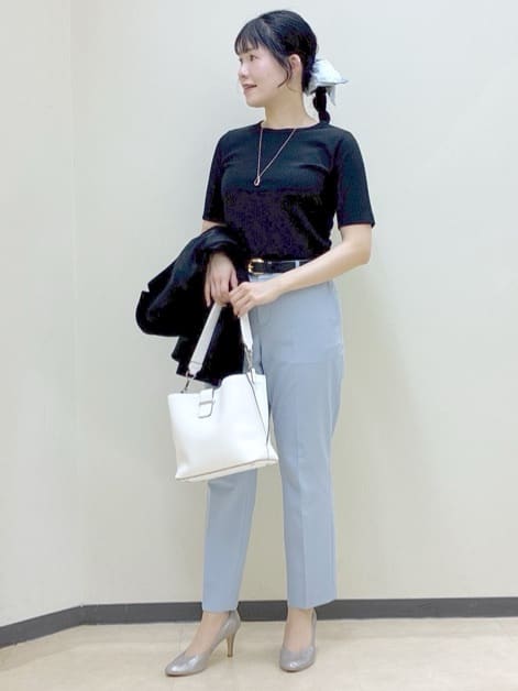  beni_gingerさんの「Reflect｜【インナーにおすすめ◎】クルーネックストレッチリブトップス」を使ったコーディネート