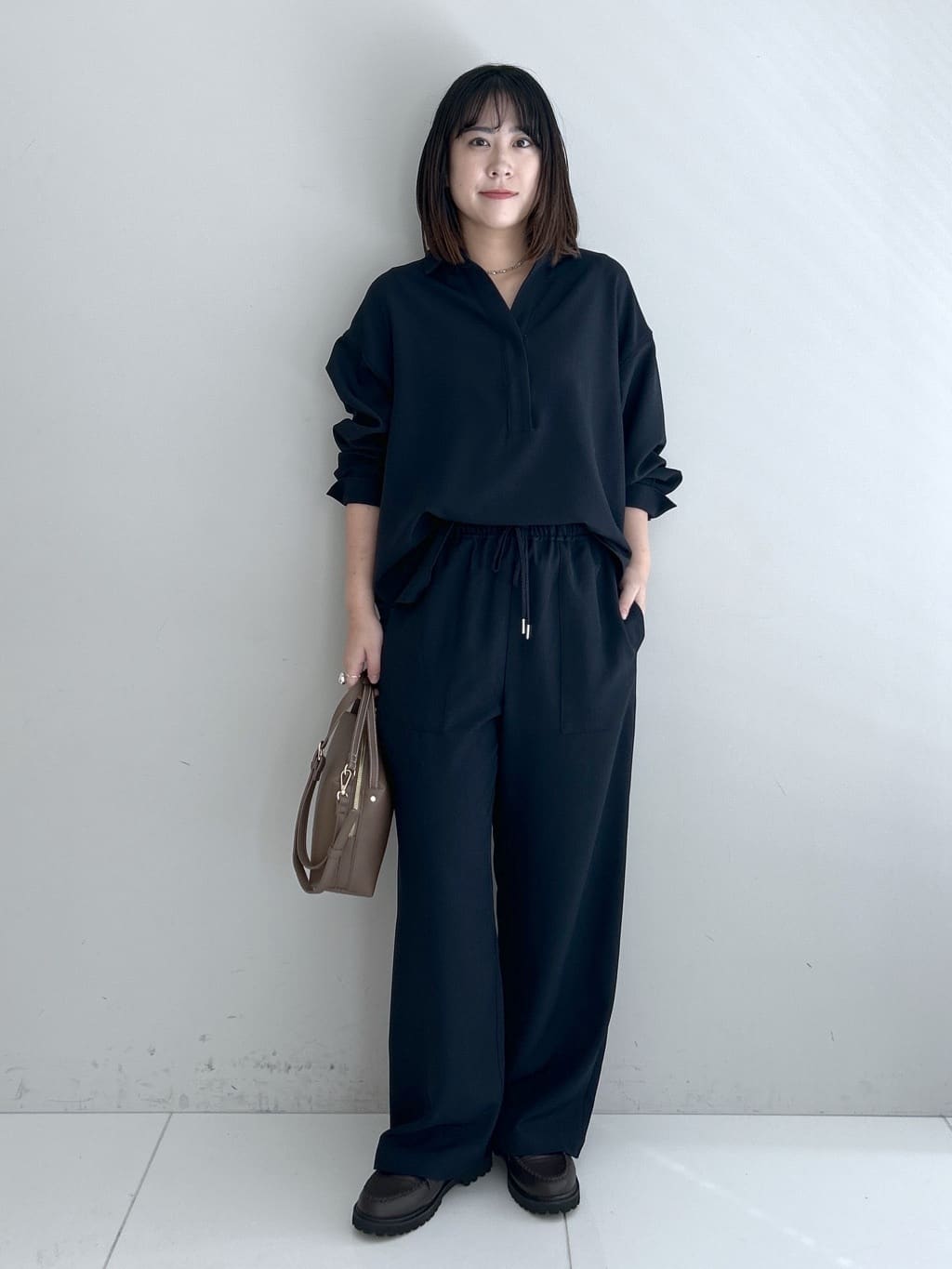 Hirokaさんの「Dessin｜【2点セット・洗える】メランジツイルセットアップ」を使ったコーディネート