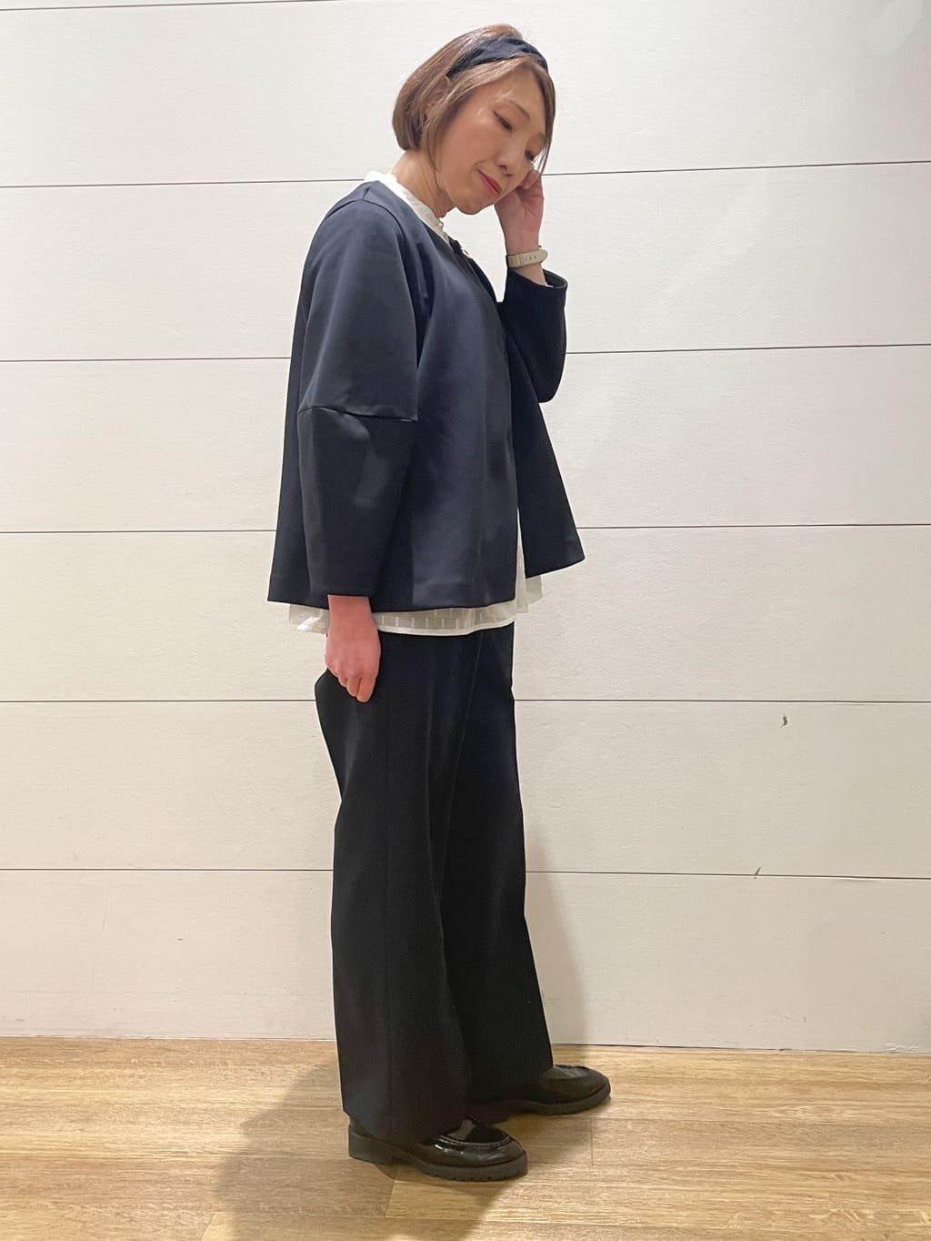 Ryoさんの「THE SHOP TK｜【通勤にもカジュアルにも】シフォンジャカードブラウス」を使ったコーディネート