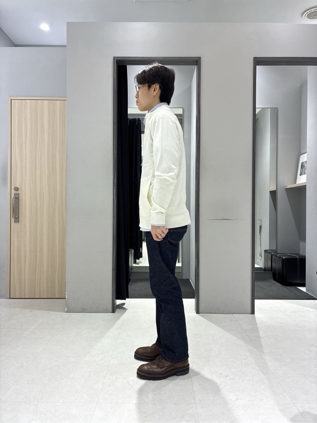 わいずみさんの「TAKEO KIKUCHI｜ジップアップ 鹿の子 ニット」を使ったコーディネート