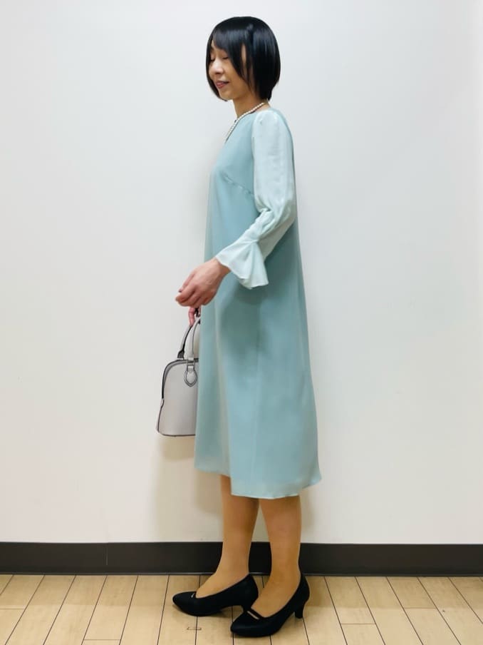 Riiさんの「Reflect｜【SS-4Lサイズ／付属リボン】スリーブデザインジョーゼットワンピース」を使ったコーディネート
