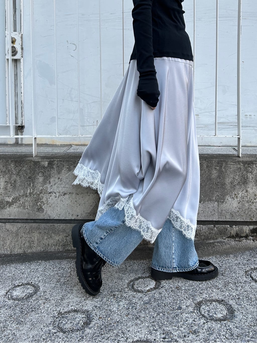harunaさんの「CODE A｜jersey ribbon pullover」を使ったコーディネート