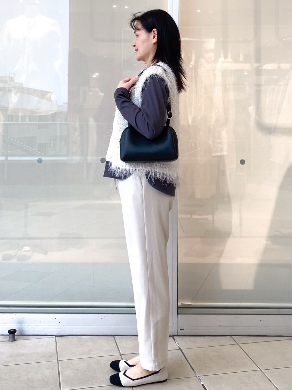 Jeanさんの「OPAQUE.CLIP｜フリンジニットベスト【洗濯機OK】」を使ったコーディネート