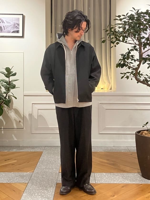 junyaさんの「DRESSTERIOR｜【ウォッシャブル】ウールハリントン ジャケット」を使ったコーディネート