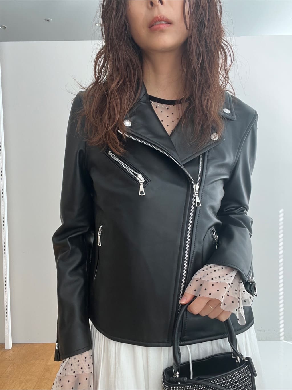 misaさんの「DRESSTERIOR｜【本革】レザーダブルライダース」を使ったコーディネート
