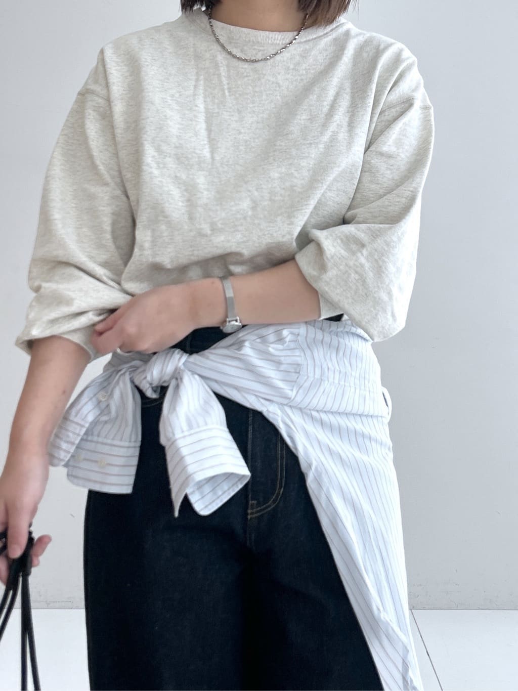 Hirokaさんの「Dessin｜【360度可愛い・洗える】バックヘンリーカットソー」を使ったコーディネート