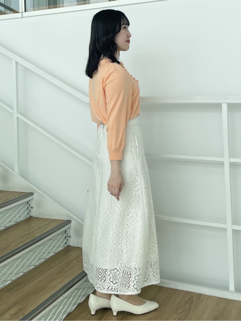 yukariさんの「Reflect｜フロントフリルデザインニット」を使ったコーディネート