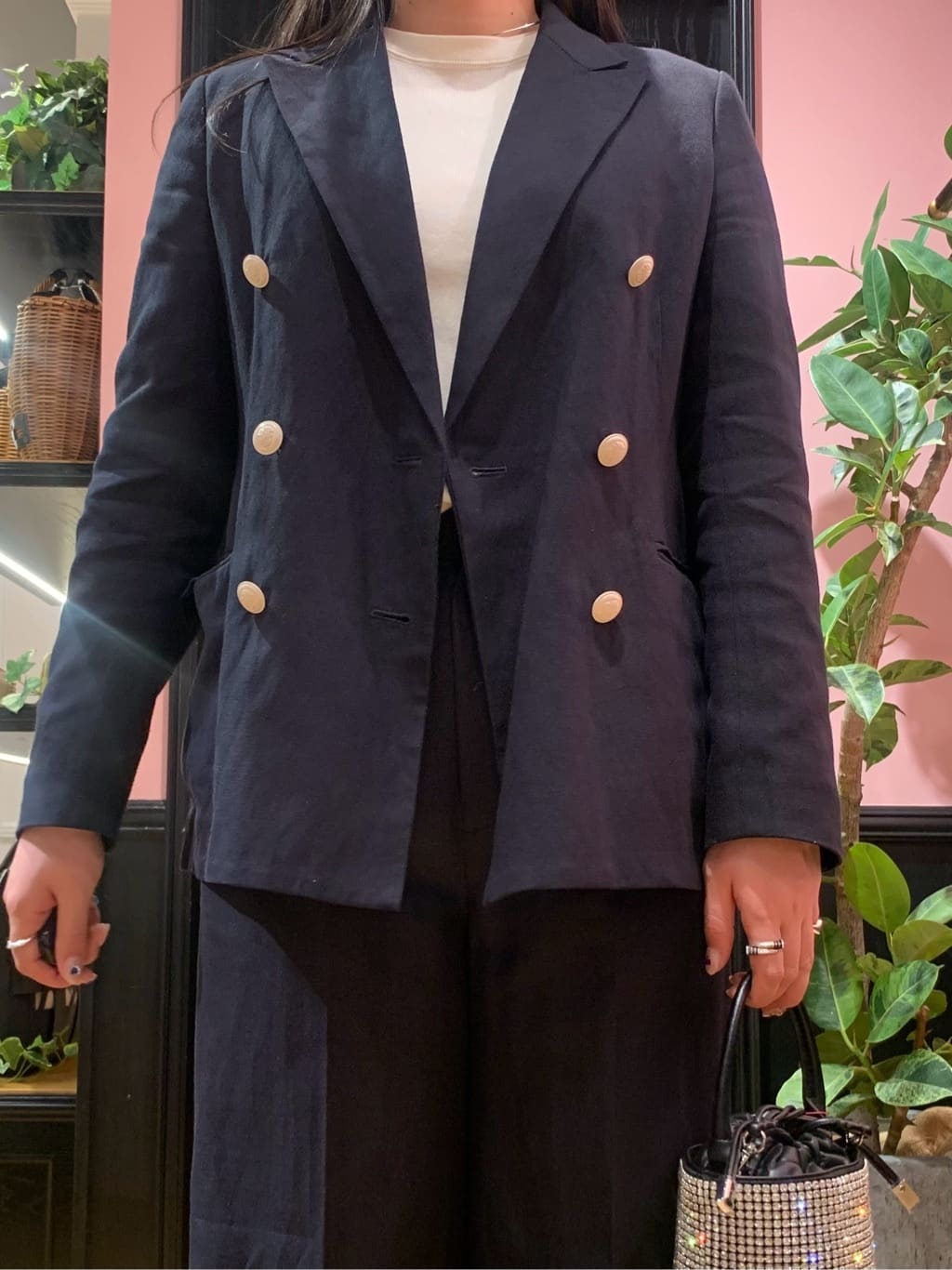 SAKAIさんの「DRESSTERIOR｜【セットアップ可】リネンブレンドダブルブレストジャケット」を使ったコーディネート
