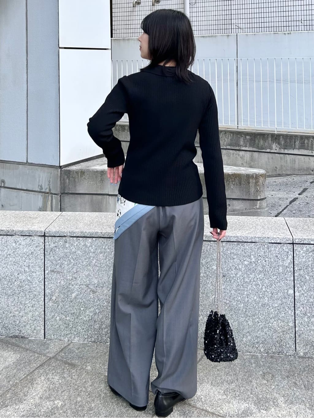 RINAさんの「OPAQUE.CLIP｜ポロ衿ホック使いリブニットカーディガン【洗濯機OK】」を使ったコーディネート