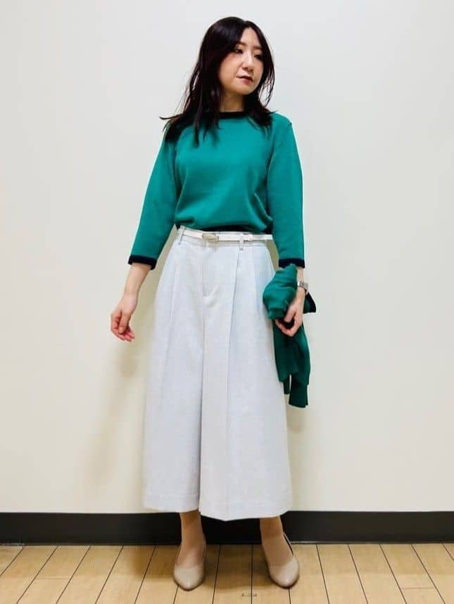 miiiさんの「Reflect｜【アンサンブル可】バイカラーニット」を使ったコーディネート