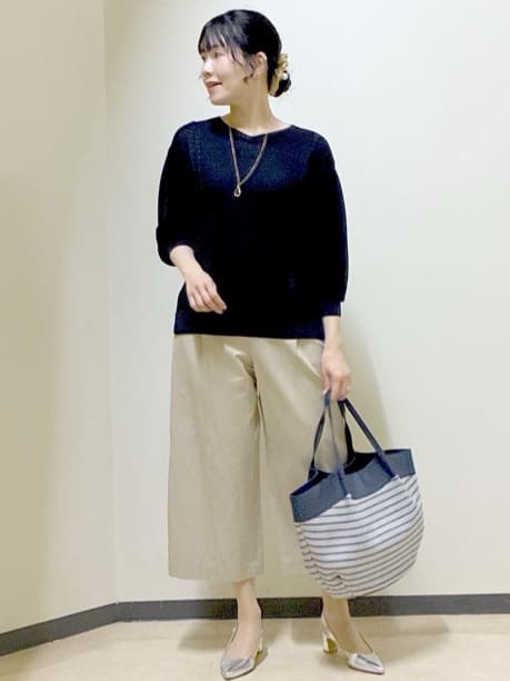  beni_gingerさんの「Reflect｜【パンツ合わせにぴったり◎】ゆったりオフボディニット」を使ったコーディネート