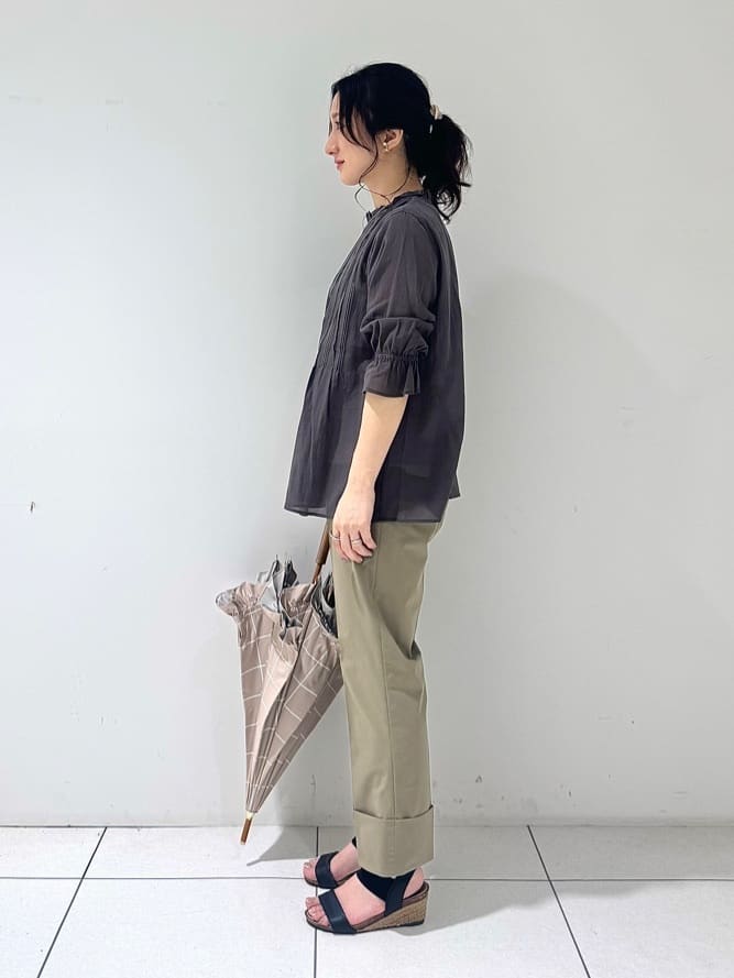 そんさんの「INDIVI｜【洗える/コットン】ピンタックシアーブラウス」を使ったコーディネート