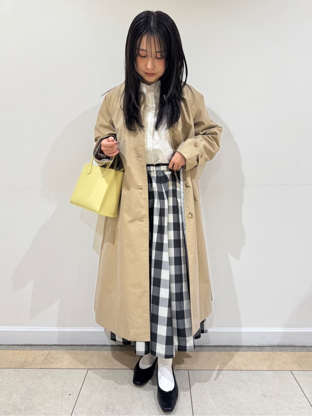 haruさんの「Dessin｜シャンブレースプリングコート」を使ったコーディネート