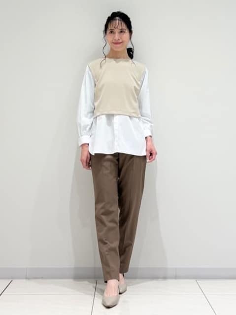 kayoさんの「INDIVI｜【洗える／UVケア】レイヤード風デザイントップス」を使ったコーディネート