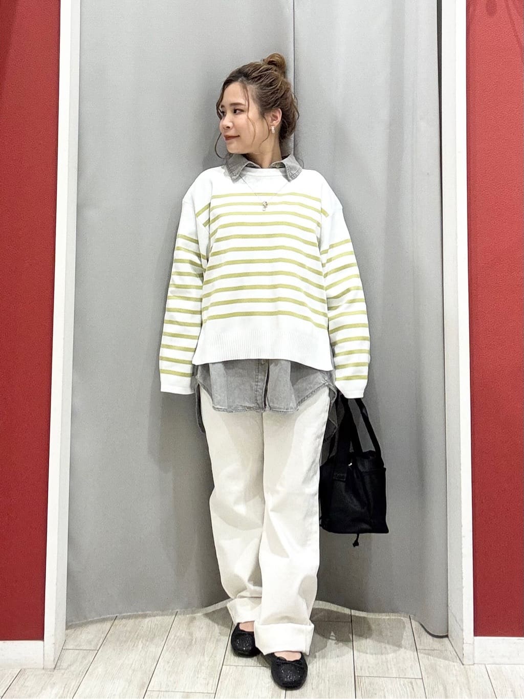 shioさんの「SHOO･LA･RUE｜楽にきちんと見られたい　大人カジュアルボーダーニット」を使ったコーディネート