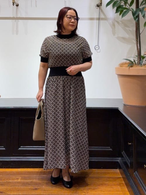 Asamiさんの「DRESSTERIOR｜◆【再入荷/otonaMUSE5月号掲載/ウォッシャブル】オーバーラップサークル シアードレス」を使ったコーディネート