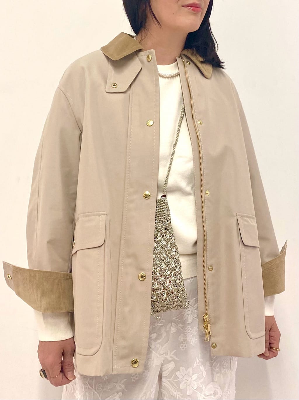 Sawaguchiさんの「DRESSTERIOR｜【ウォッシャブル/ウエストゴム】コットンエンブロイダリー イージーパンツ」を使ったコーディネート