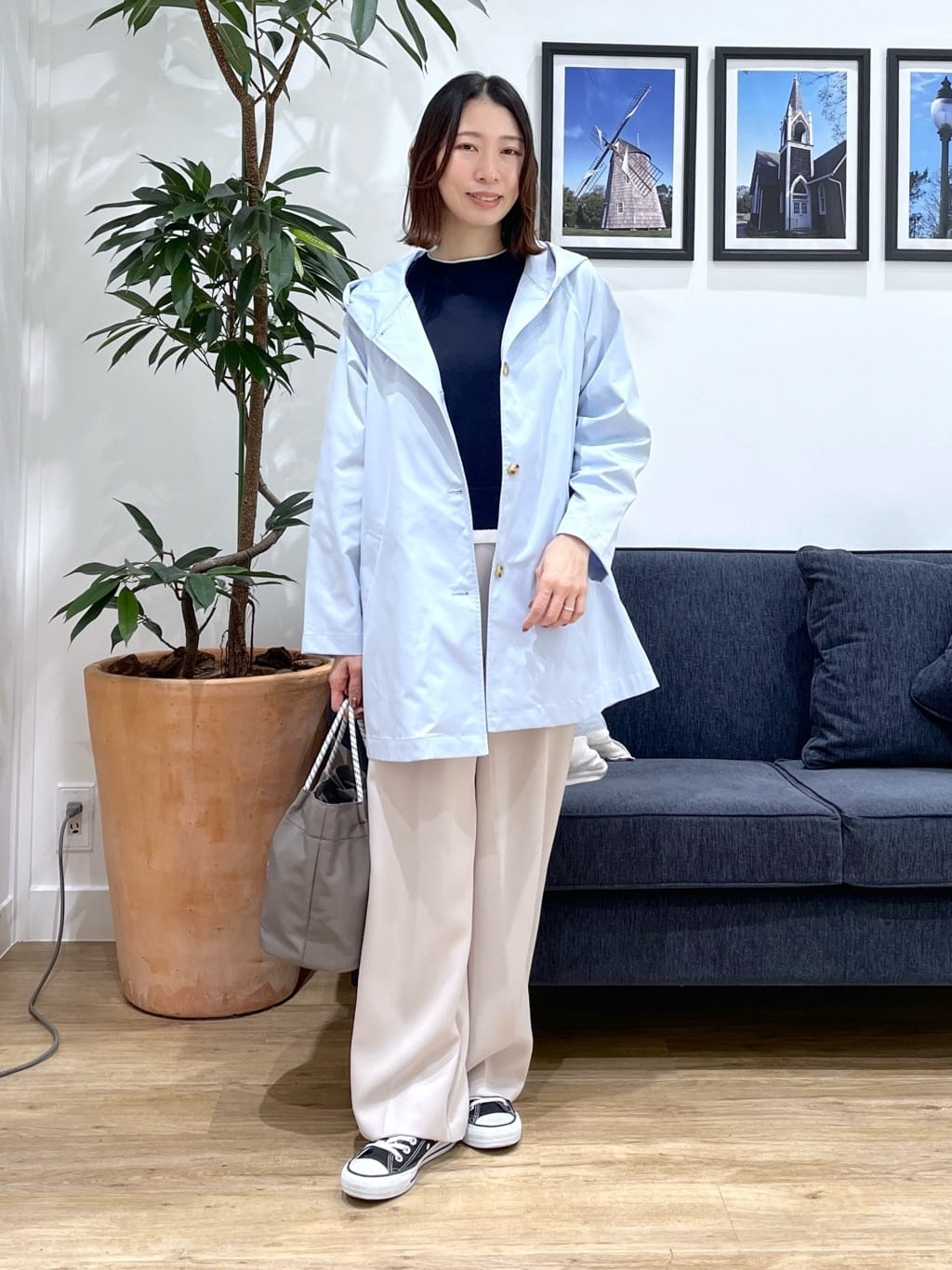 canaさんの「Dessin｜【洗える】フードトレンチコート」を使ったコーディネート